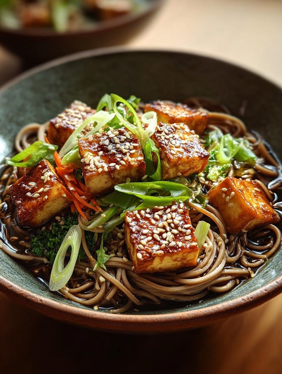 Delicious Sesame Soba Noodles with Crispy Tofu Recipe - Sesame Soba Noodles, Crispy Tofu Recipe - additional detail