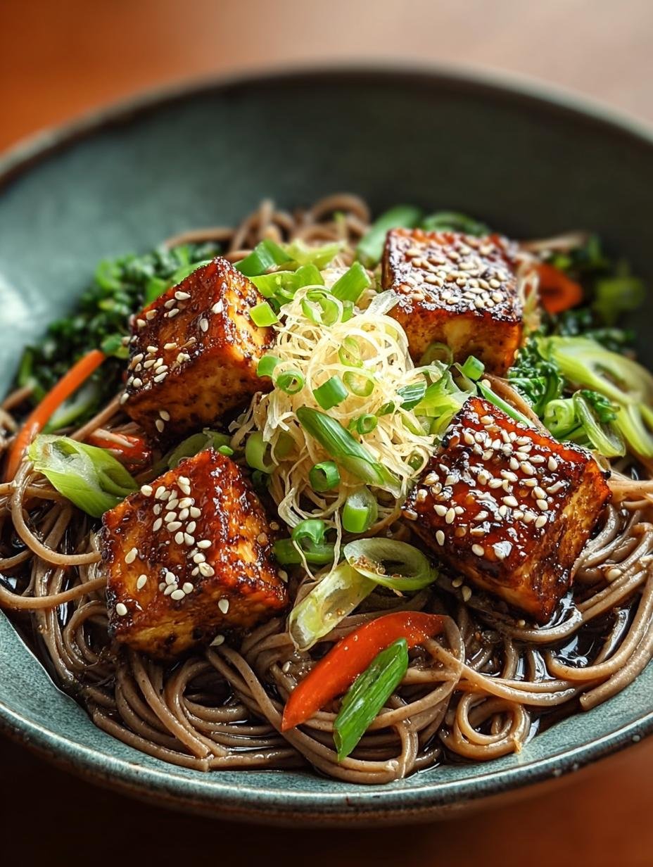 Sesame Soba Noodles, Crispy Tofu Recipe