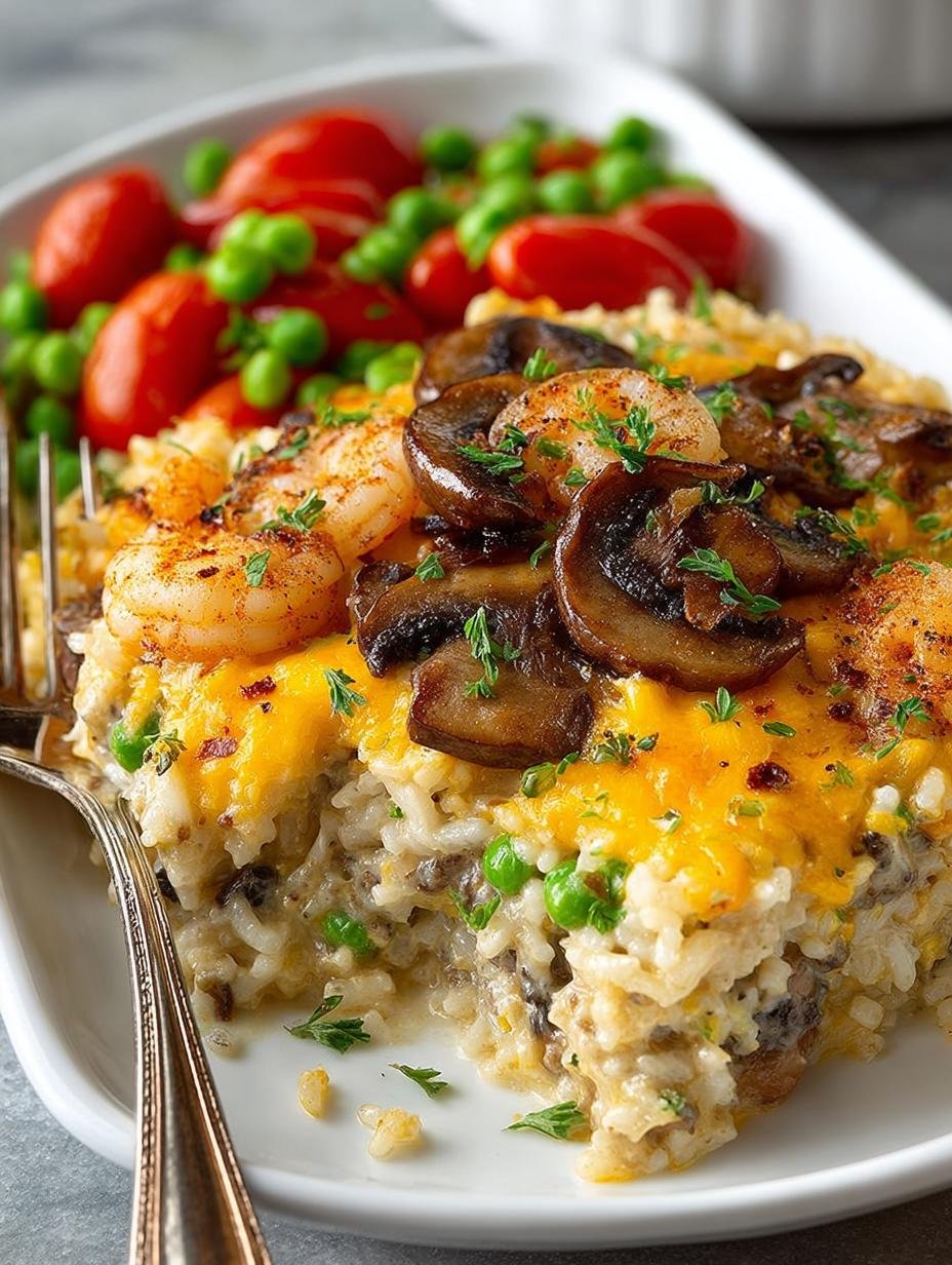 Delicious Shrimp Mushroom Rice Casserole Recipe - Shrimp Mushroom Rice Casserole - main visual representation