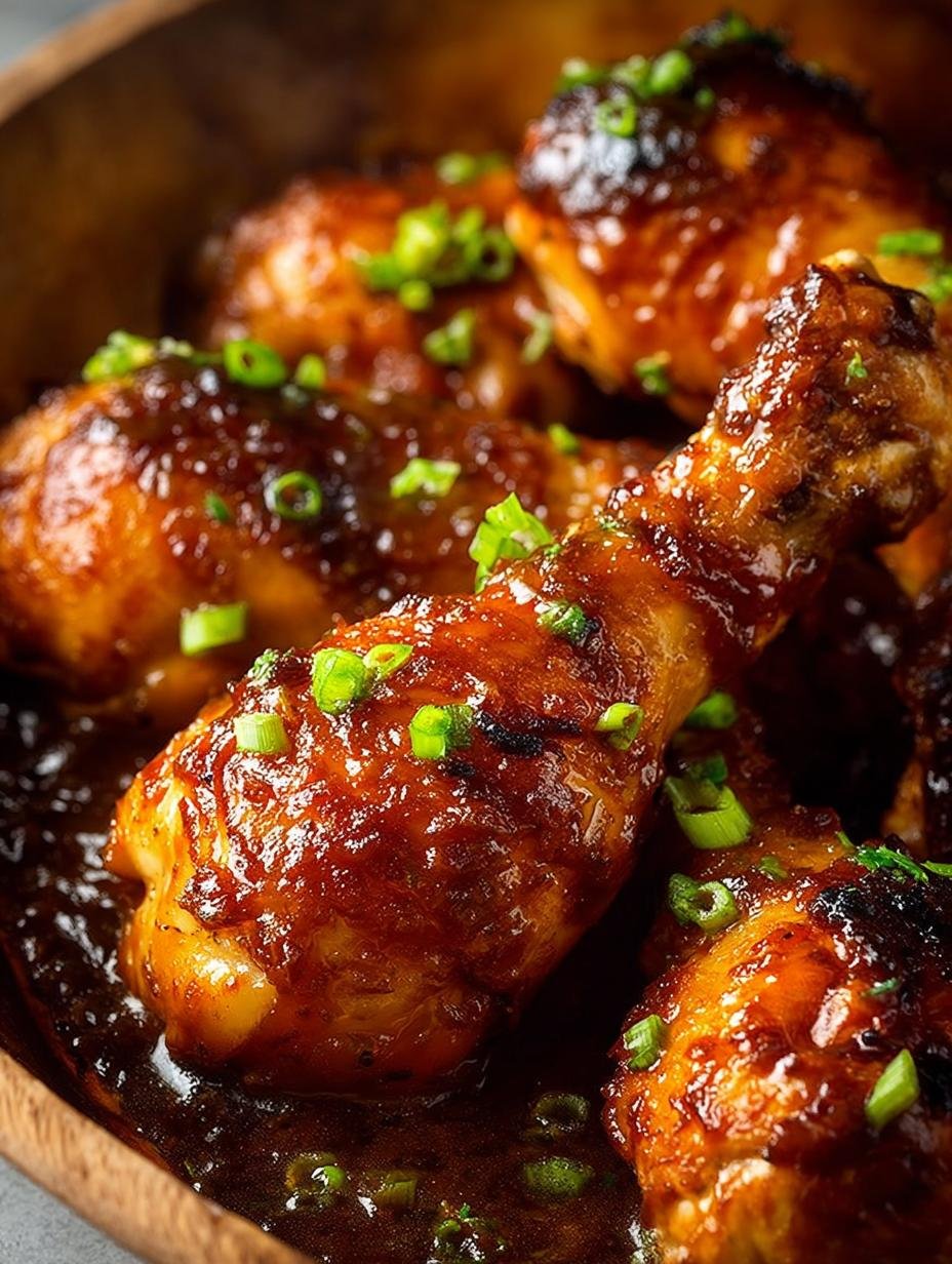 Slow Cooker BBQ Chicken Drumsticks with Sweet Peach Glaze - Slow Cooker BBQ Chicken Drumsticks - additional detail