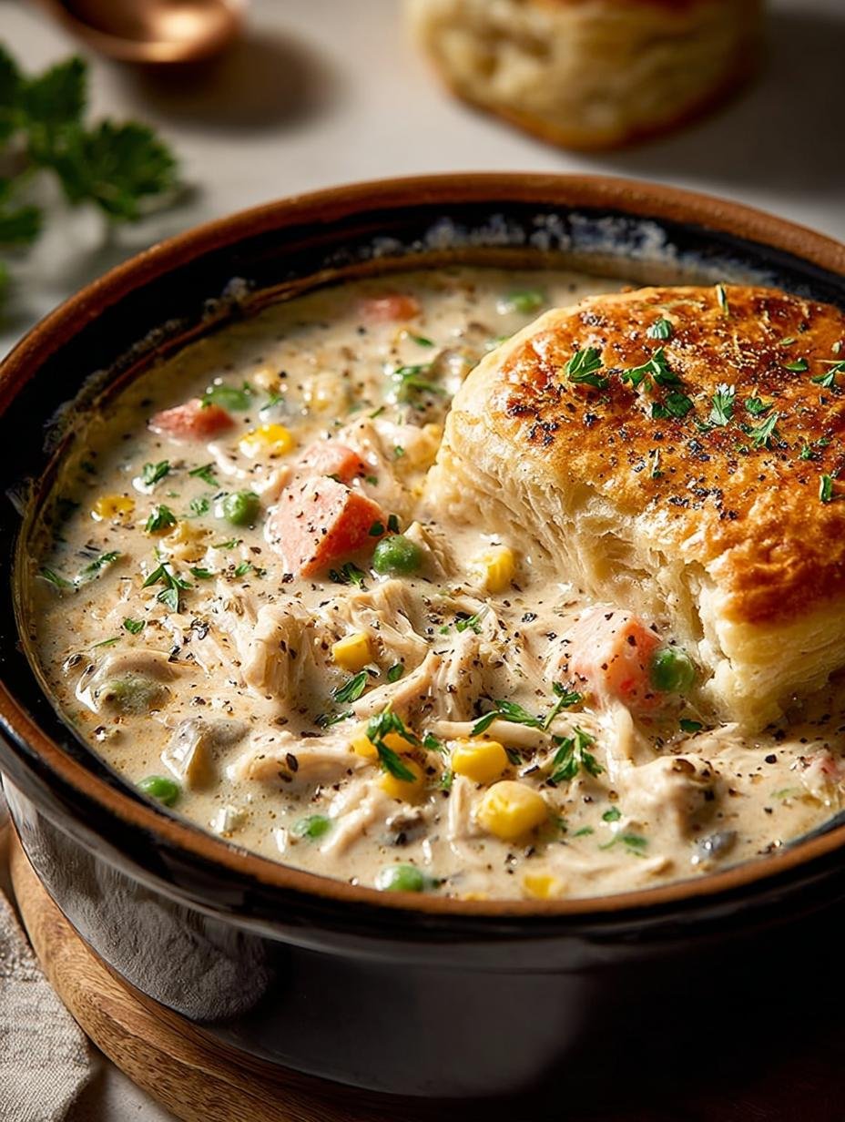 Slow Cooker Chicken Pot Pie Soup Recipe