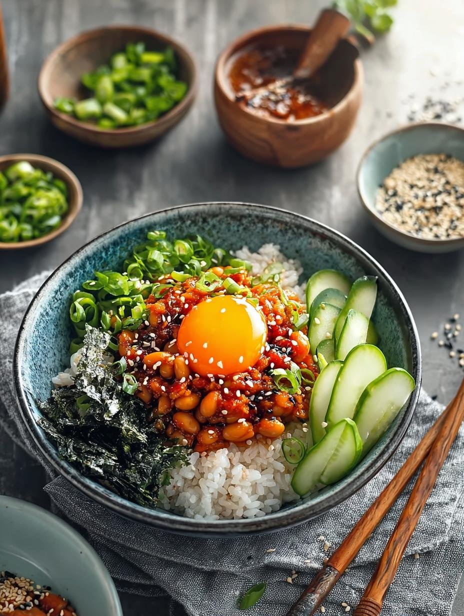 Delicious Spicy Natto Bowl (Korean Style) for Easy Meals - Spicy Natto Bowl (Korean Style) for Easy Flavorful Meals - main visual representation