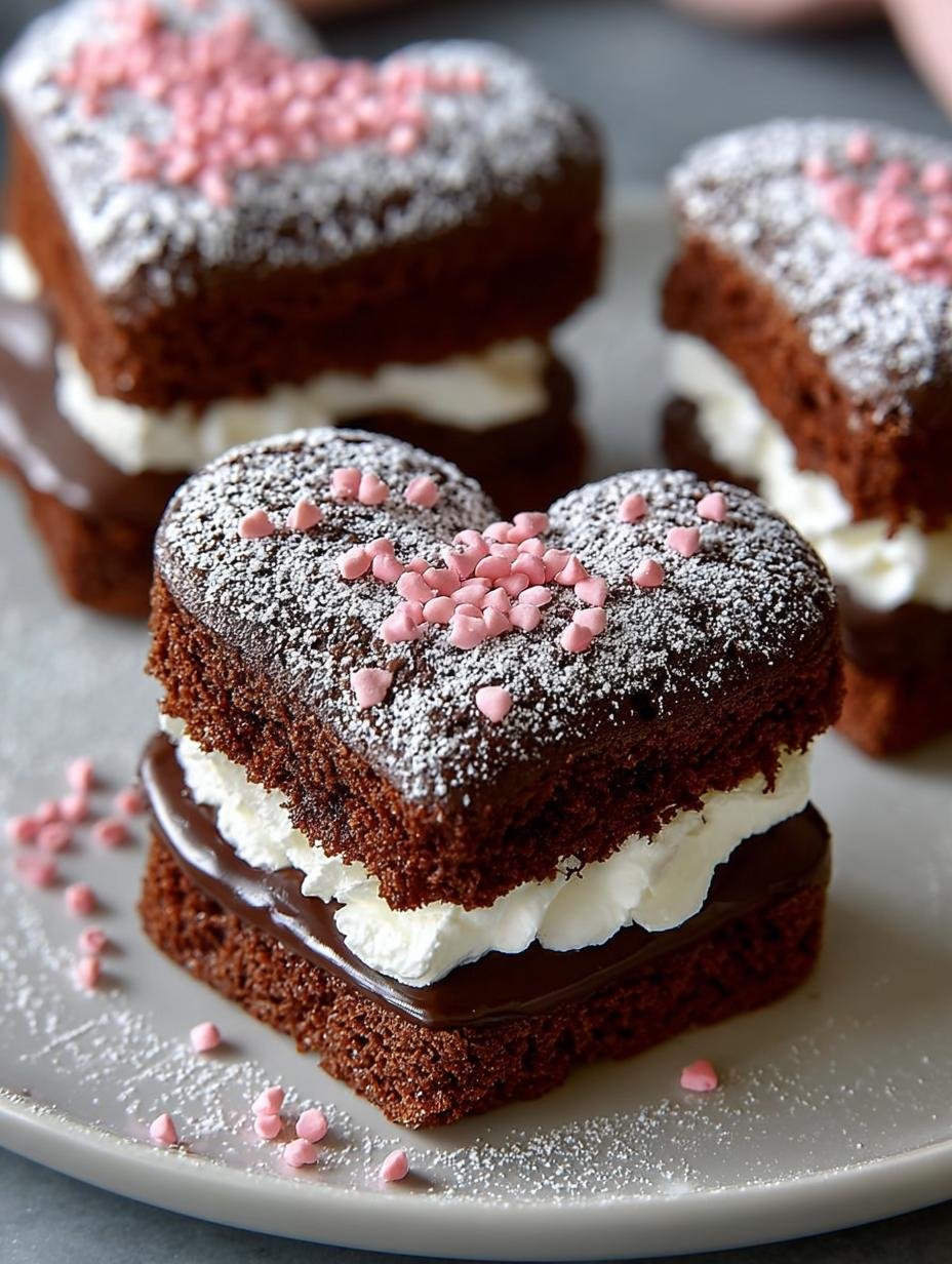 Heart-Shaped Brownie Sandwiches: 14 Irresistible Treats
