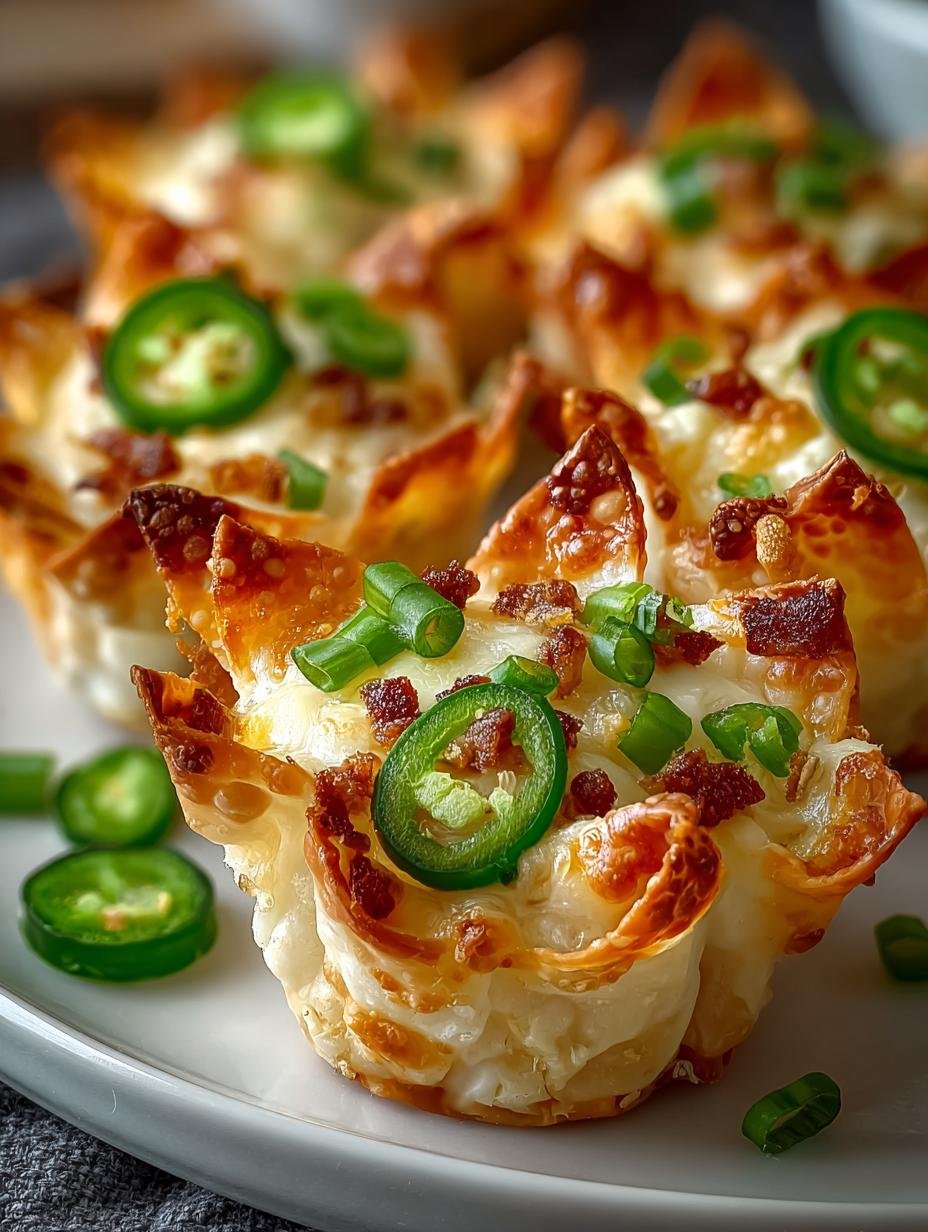 Jalapeño Popper Wonton Cups: 7 Irresistible Bites - Jalapeño Popper Wonton Cups - main visual representation