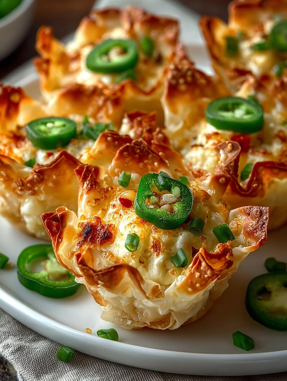 Jalapeño Popper Wonton Cups: 7 Irresistible Bites - Jalapeño Popper Wonton Cups - additional detail