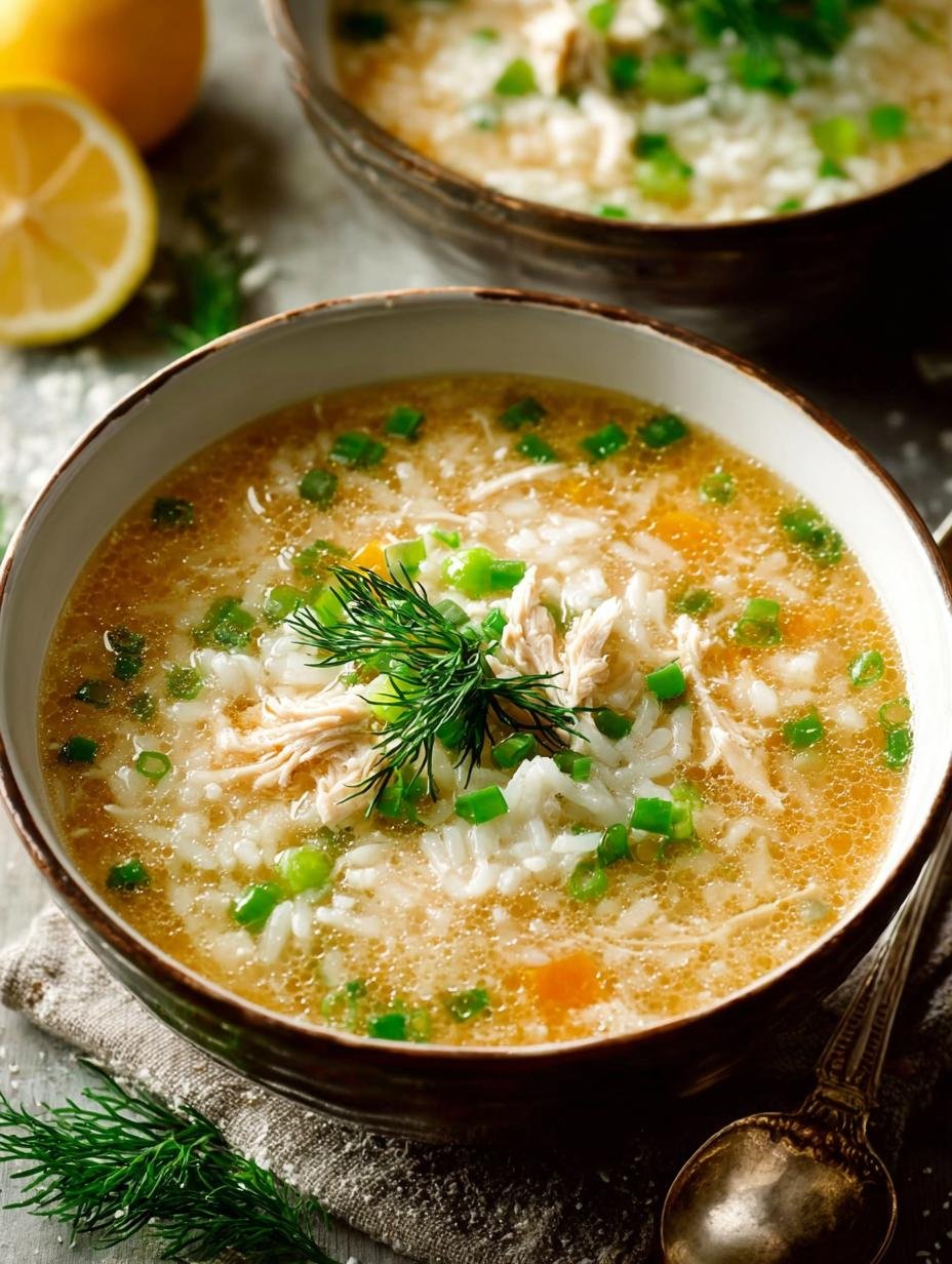 Refreshing Lemon Chicken Rice Soup Recipe for Comfort - LEMON CHICKEN RICE SOUP - main visual representation
