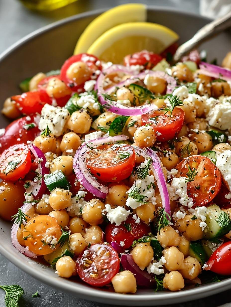 Lemony Chickpea Feta Salad: 5 Reasons to Love It - Lemony Chickpea Feta Salad - main visual representation