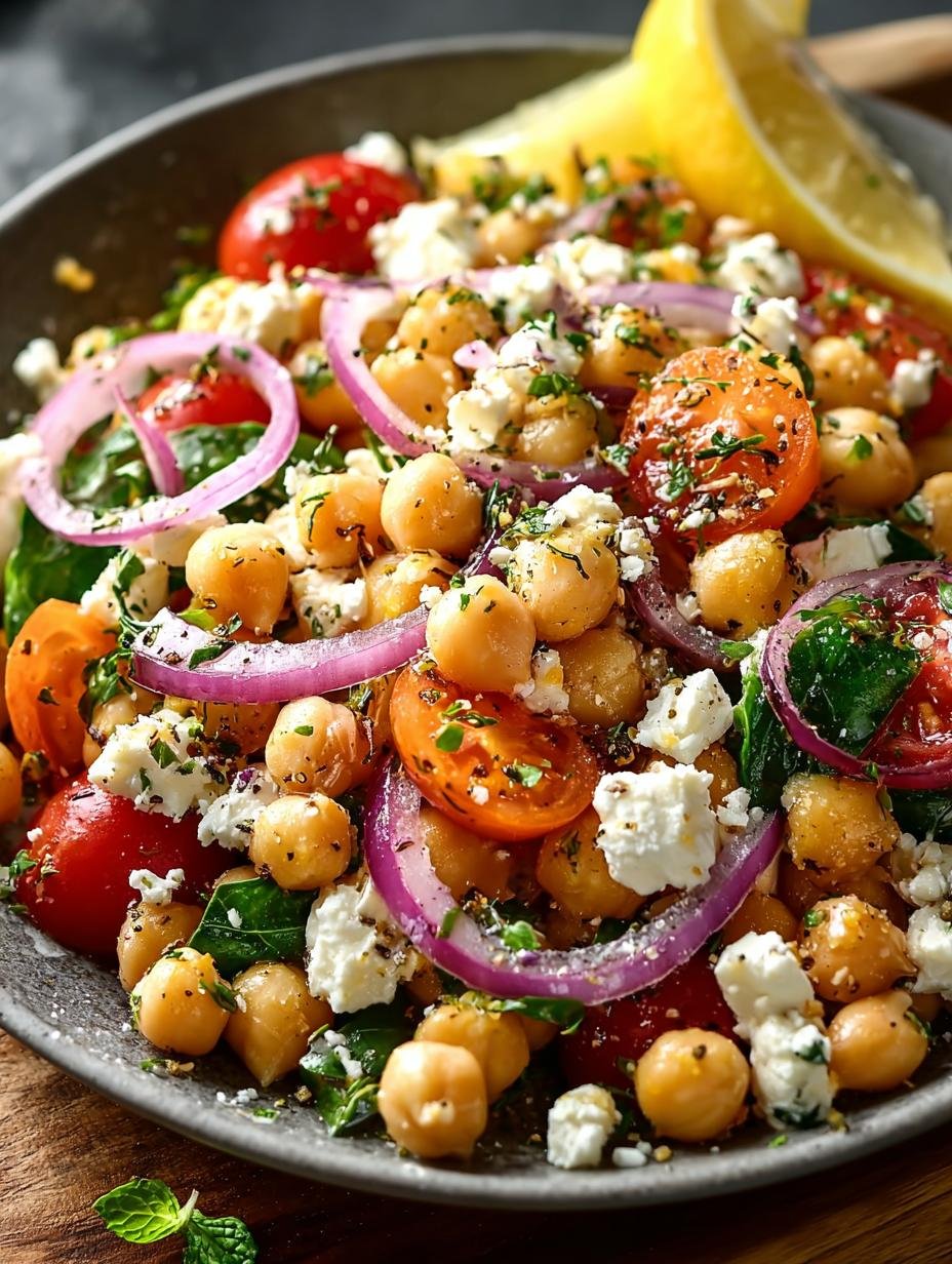 Lemony Chickpea Feta Salad: 5 Reasons to Love It - Lemony Chickpea Feta Salad - additional detail