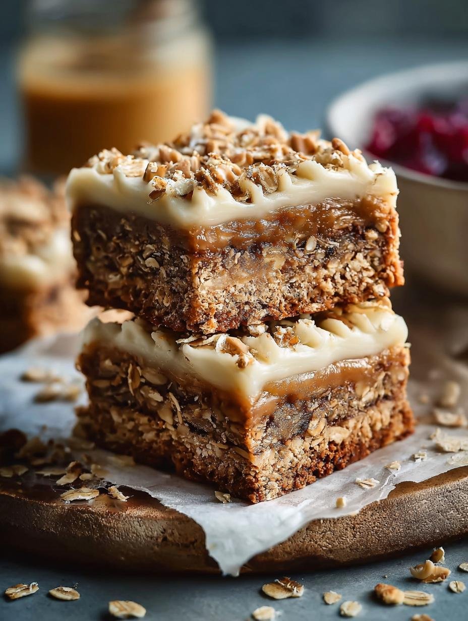 Delicious Oatmeal Bars with Brown Butter Frosting Recipe 2 Delicious Oatmeal Bars with Brown Butter Frosting Recipe - Oatmeal Bars, Brown Butter Frosting, Delicious Dessert, Easy Recipe - main visual representation