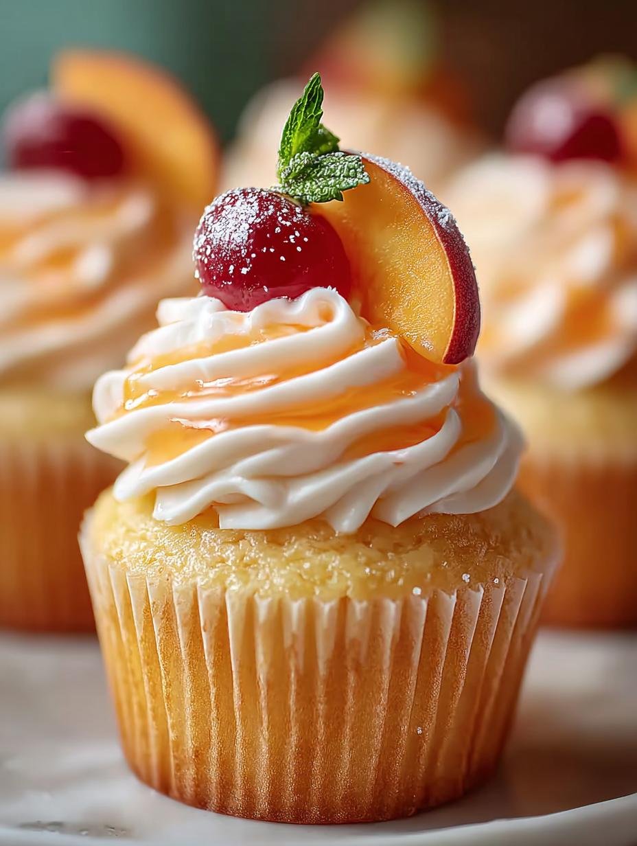 Peach Bellini Cupcakes: 12 Joyful Bites to Savor - Peach Bellini Cupcakes - additional detail