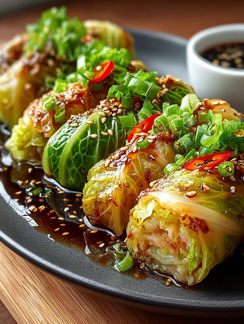Savory Sesame Ginger Cabbage Rolls You'll Adore - Savory Sesame Ginger Cabbage Rolls - main visual representation