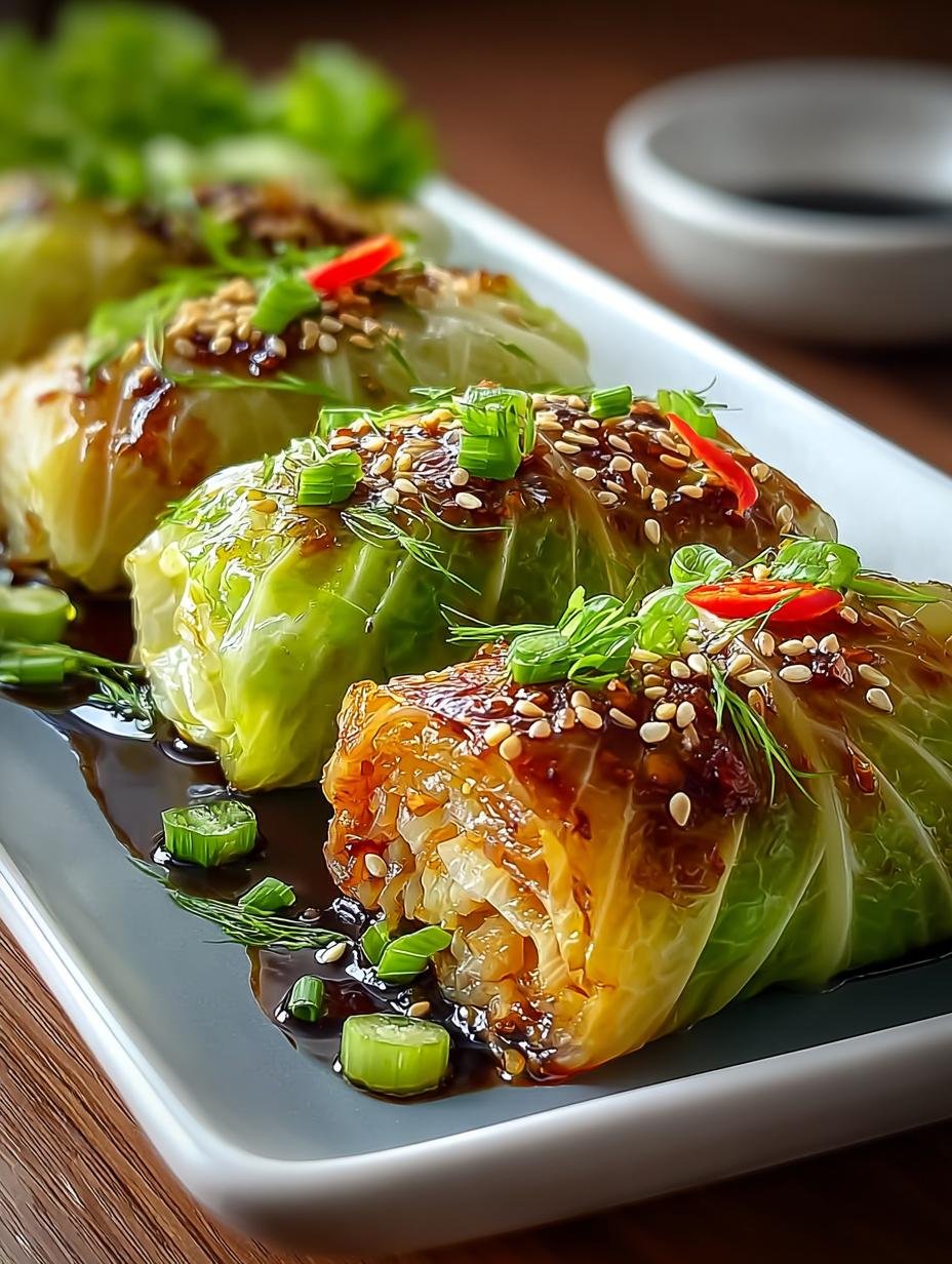 Savory Sesame Ginger Cabbage Rolls You'll Adore - Savory Sesame Ginger Cabbage Rolls - additional detail