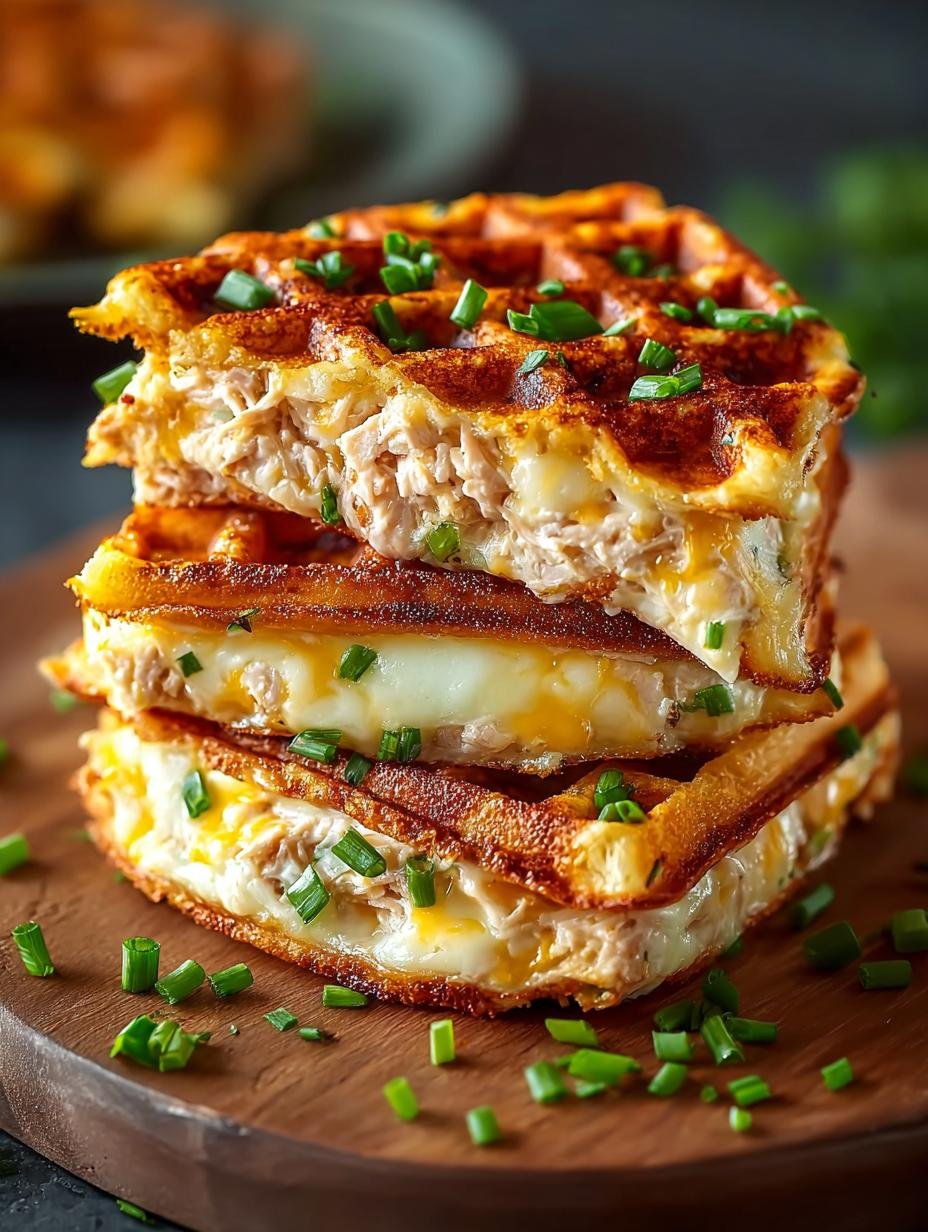 Savory Tuna Melt Chaffle: 5-Minute Cheesy Delight - Savory Tuna Melt Chaffle - main visual representation