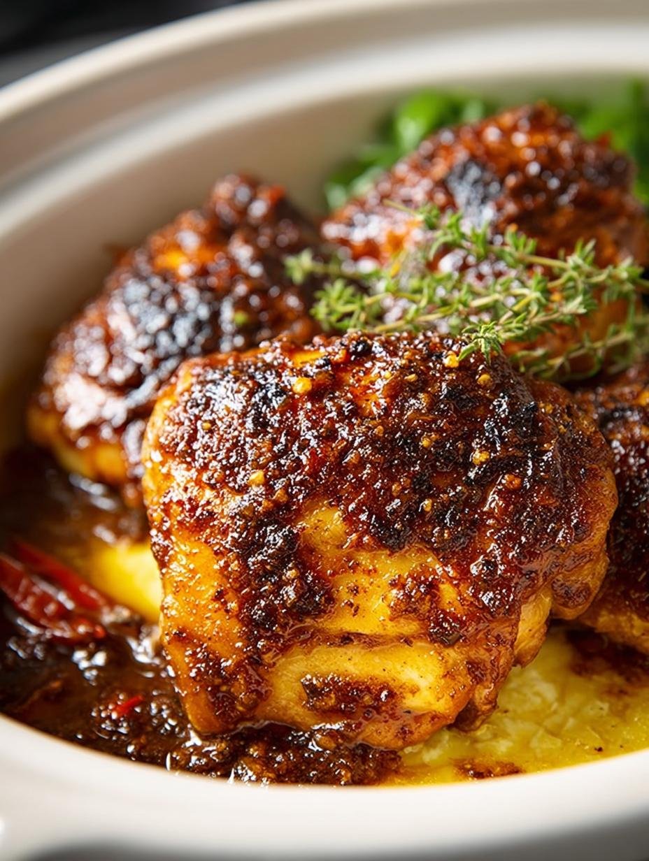 Slow Cooker Chicken Thighs Recipe: 5 Hours to Juicy Perfection - Slow Cooker Chicken Thighs Recipe - main visual representation