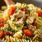 Slow Cooker Garlic Butter Chicken Pasta