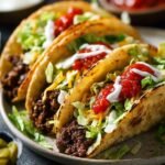 Smash Tacos with Seasoned Ground Beef Recipe