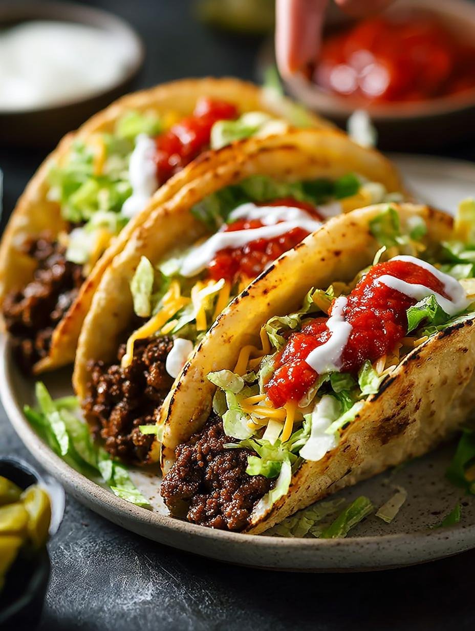 Smash Tacos with Seasoned Ground Beef Recipe in 10 Minutes