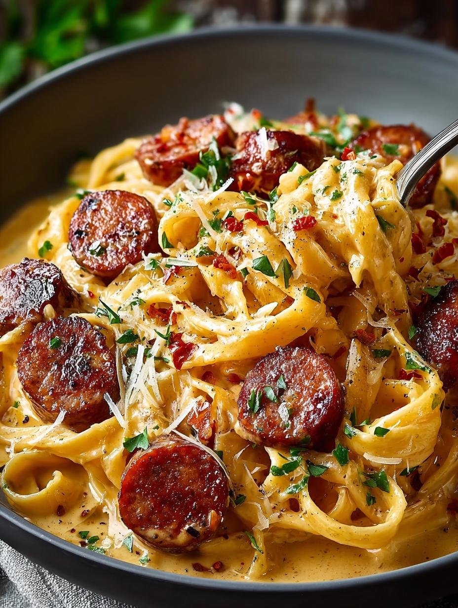 Smoked Sausage Cajun Alfredo: 7 Steps to Heaven