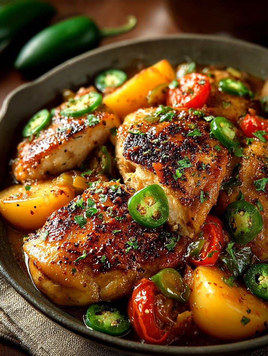 Delicious Spicy Jalapeno Peach Chicken Recipe for Summer - Spicy Jalapeno Peach Chicken Recipe - main visual representation