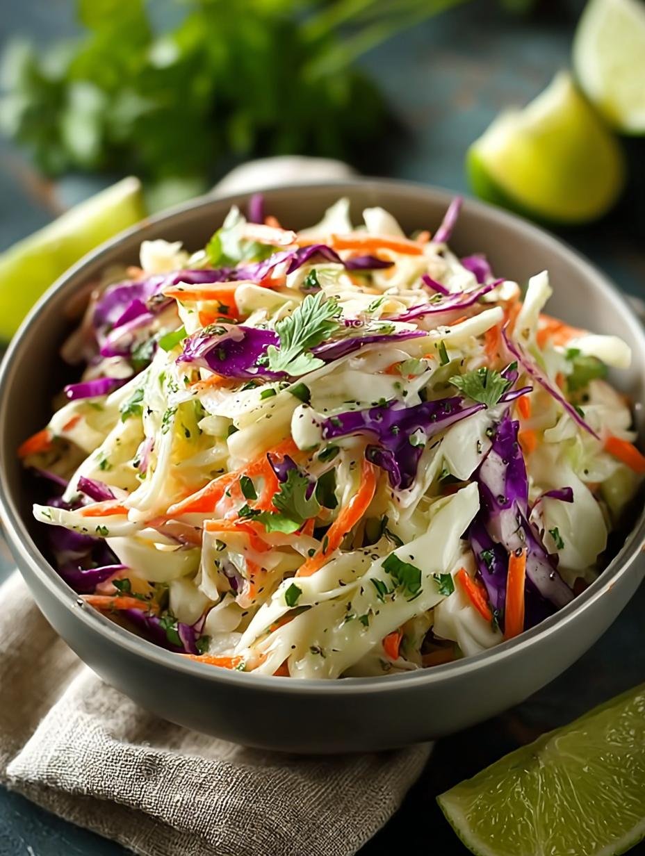 Zesty Mexican Coleslaw with Cilantro and Lime Dressing Delight